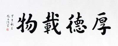 天津著名书法家,佛教传播人赵玉清老师《厚德载物》