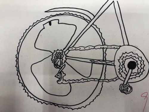 自行车局部写生