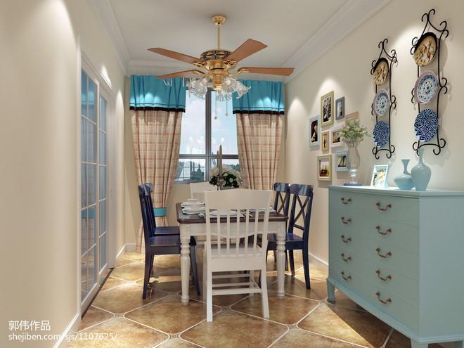 5万元二居98平米装修案例_效果图 - 小美田园风