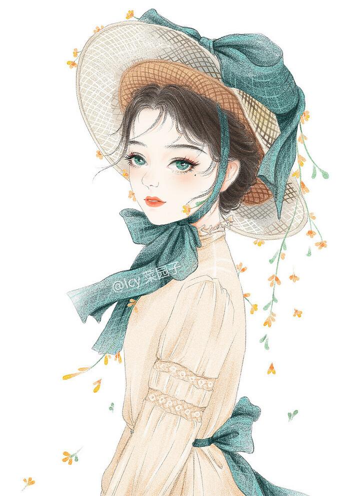 现代人物插画 女生 头像 唯美 - 堆糖,美图壁纸兴趣