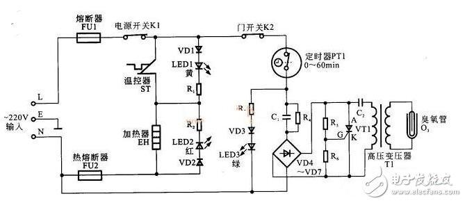 饮水机电路图工作原理及电路图分析