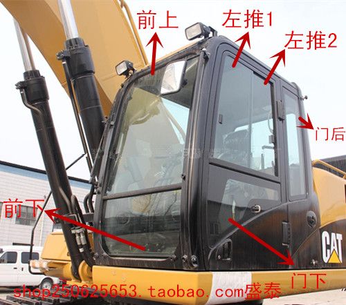 卡特349d2l挖掘机多重,卡特323d2l挖掘机参数 卡特349d dl d2l d2挖掘机全车挡风玻璃 勾机门窗前后夹层玻璃