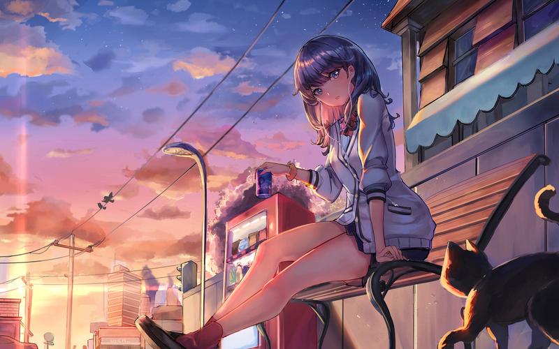 唯美动漫卡通美女插画迷人图片桌面壁纸