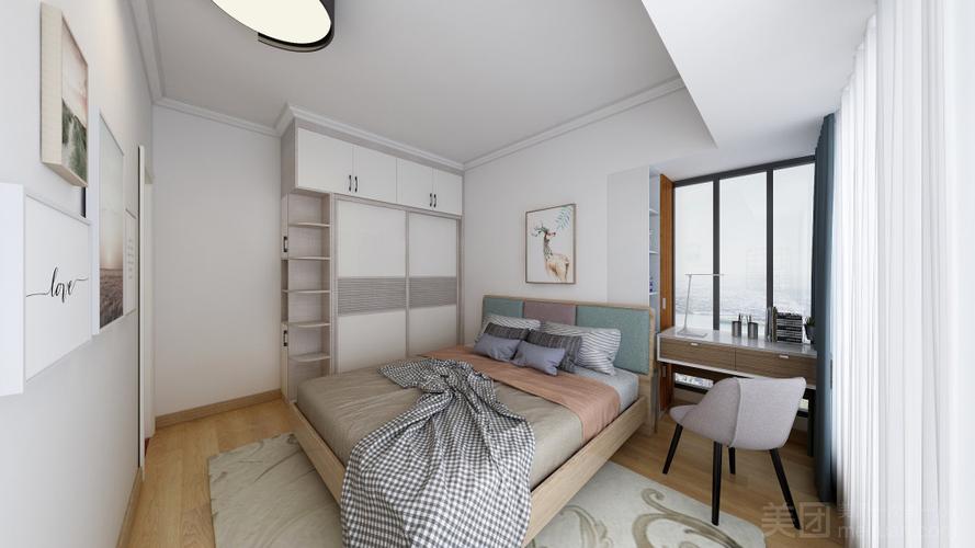 130平米三现代简约风格卧室装修效果图