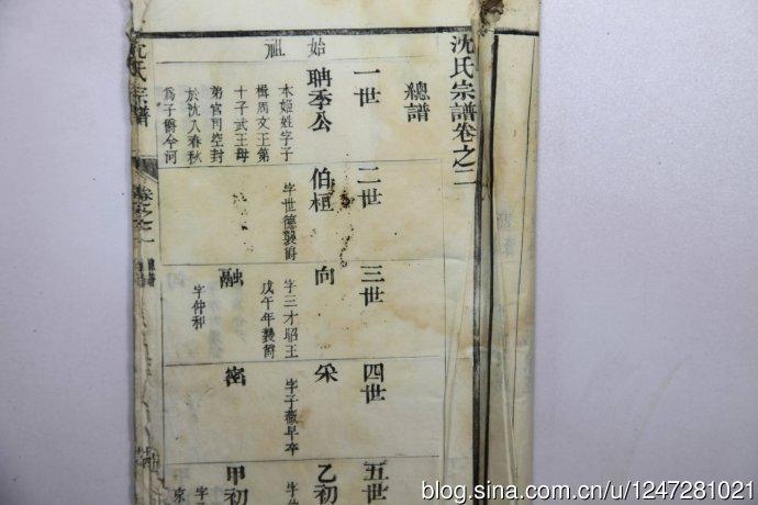 江苏如皋沈氏宗谱嘉庆年修