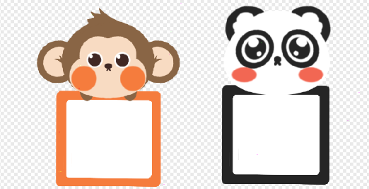 那就给它们加个好看的边框吧,这套可爱卡通小动物二维码设计模板能