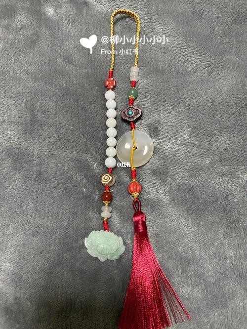 翡翠莲花,平安扣车挂_莲花_车挂_平安扣_翡翠_手工制作_diy_diy手工
