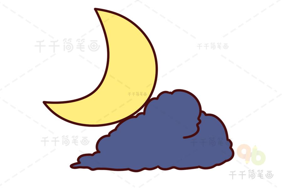 月亮简笔画儿童画月亮