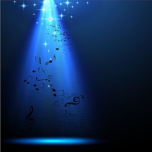 梦幻蓝色灯光音乐背景