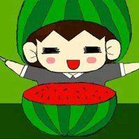 男孩女孩吃西瓜的情侣头像【点击鼠标右键下载】