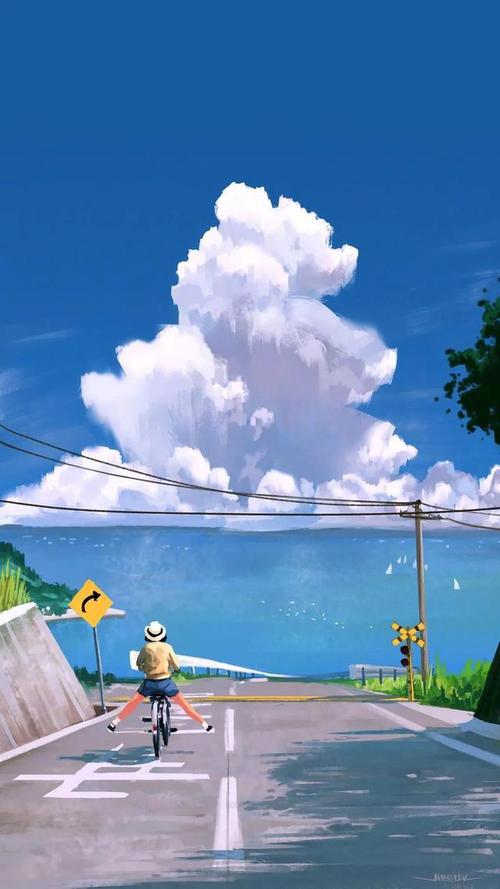 蓝色系夏日小清新壁纸做自己的太阳与山川湖海为伴热爱生活