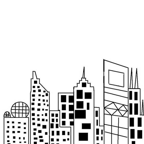 高楼大厦建筑简笔画图片(2)