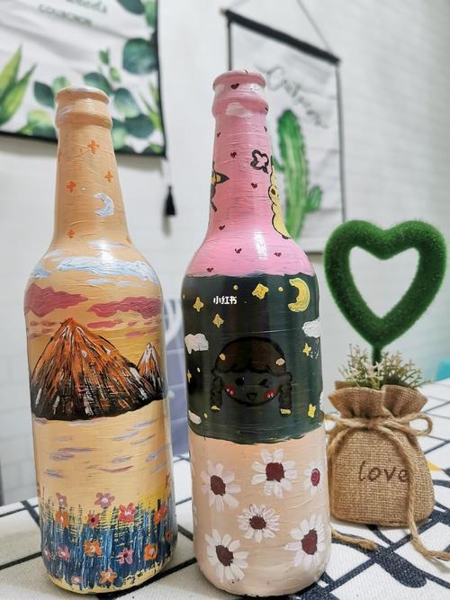 自己diy彩绘酒瓶子_彩绘_兴趣爱好_手工