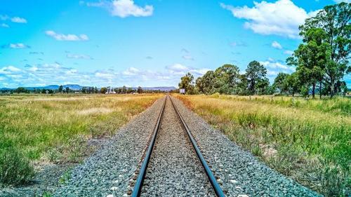 火车唯美轨道意境写真