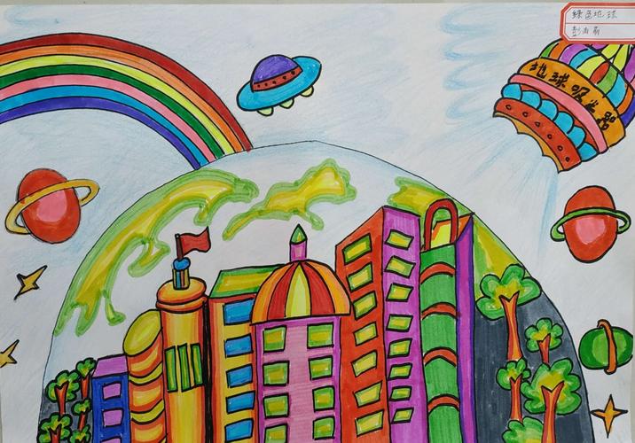 "科技伴我行"——潜江市田家炳实验小学一年级优秀科技手抄报暨科幻画