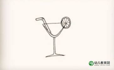 果汁的简笔画
