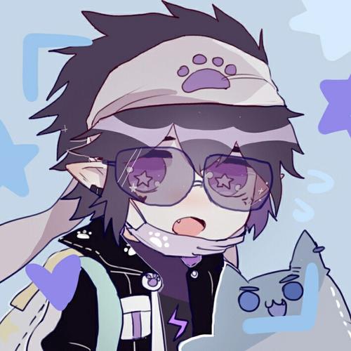 之前船马情头的设定暂订马鹿安雷( ˙˙ )画了q版用来自己印点吧唧玩