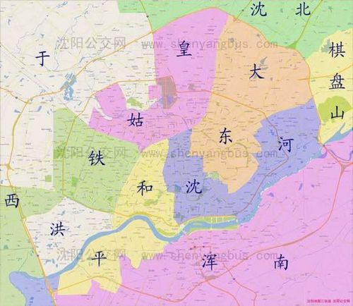 沈阳行政区划分图.