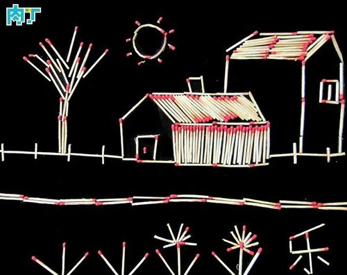 县直幼儿园果果五班 特色活动 ――变废为宝(火柴棒拼画)