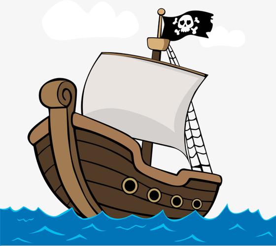 矢量海盗船素材