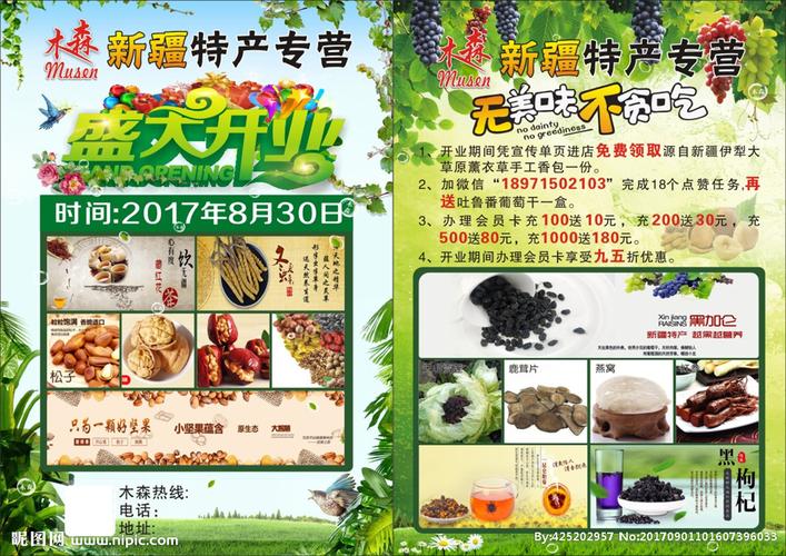 新疆特产单页设计图__广告设计_广告设计_设计图库_昵