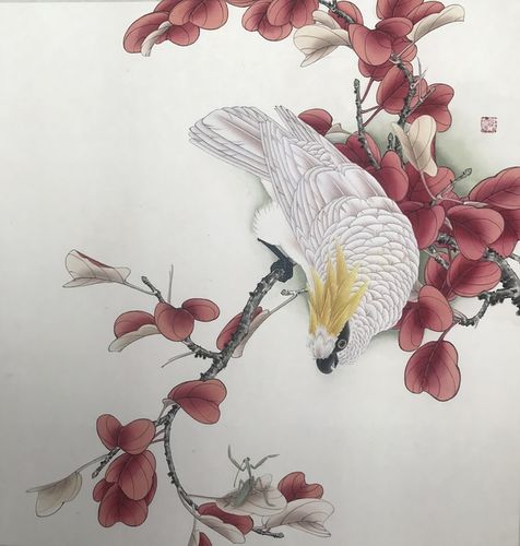 工笔画《红叶鹦鹉图》临习课程