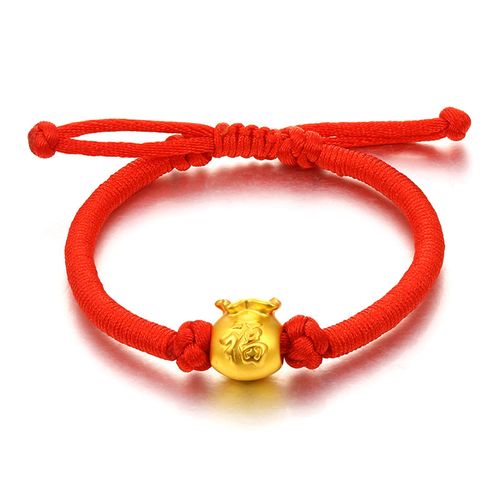 周贝贝珠宝黄金3d硬金转运珠福袋路路通钱袋手链手串zhjs0011视频