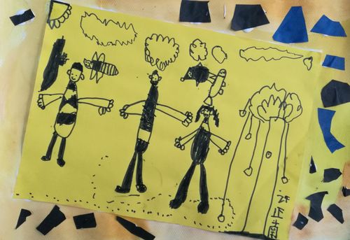 2018春童心童画儿童创意美术活动1.主题创作亲亲热热一家人