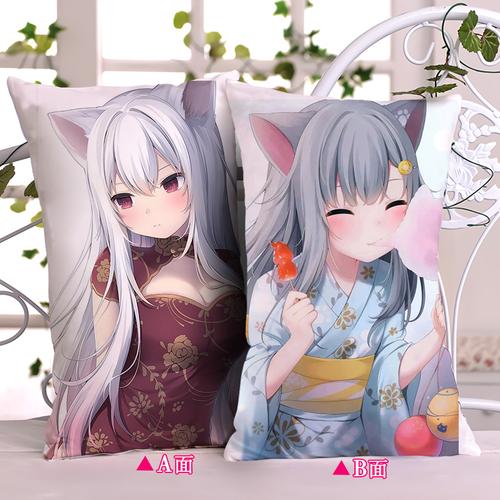 猫羽雫周边甘城老师猫娘宅男动漫二次元定制睡觉宿舍枕头半身靠枕