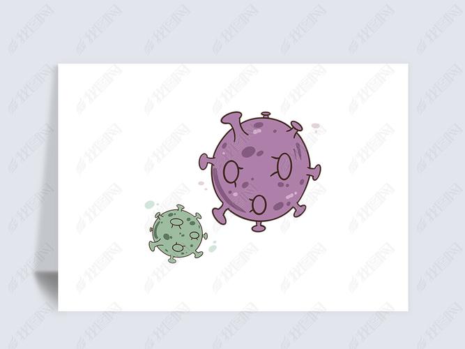 原创卡通病毒手绘新冠肺炎细菌免抠图片png-版权可商用