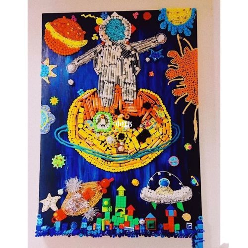 废旧材料创意画 幼儿园手工_幼儿园_幼师_小朋友_幼儿