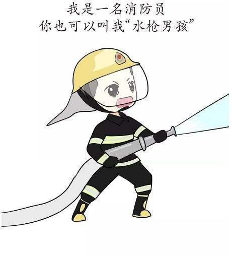 专职消防卡通头像男生