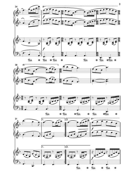 【我和我的祖国】四手联弹琴谱_钢琴_琴谱_杨洋博士钢琴艺术中心攻略