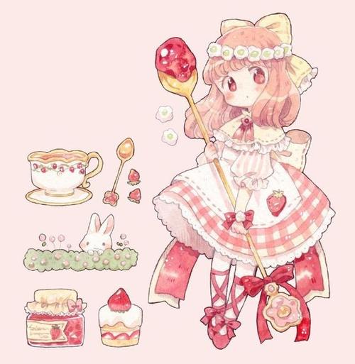甜甜的下午茶来咯,一组超软萌可爱的小女孩插画分享!