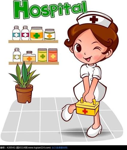 卡通护士抽血简笔画流程步骤