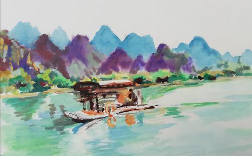 邓宝仲水粉,水彩风景及人物画作品集
