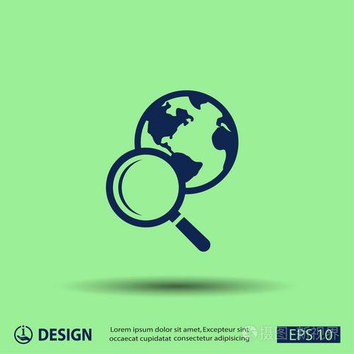 象形文的放大镜插画-正版商用图片008v7h-摄图新视界