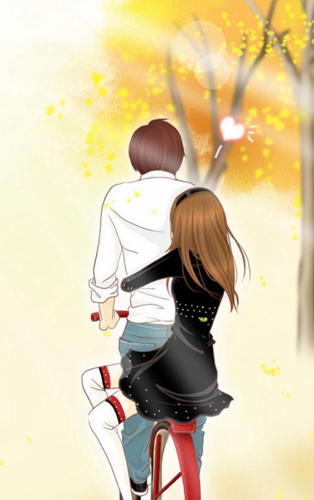 雪天情侣动漫图片唯美2