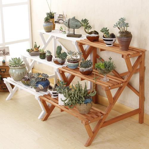 实木质花架多层落地花盆架子多肉高低盆景架阳台客厅室内花架特.