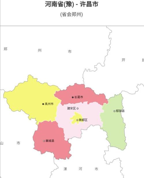 许昌市行政区划图