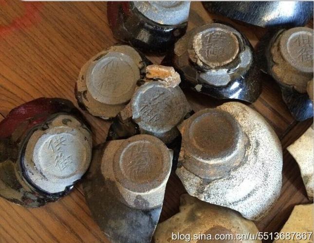 一组宋代建窑供御款建盏瓷片标本欣赏