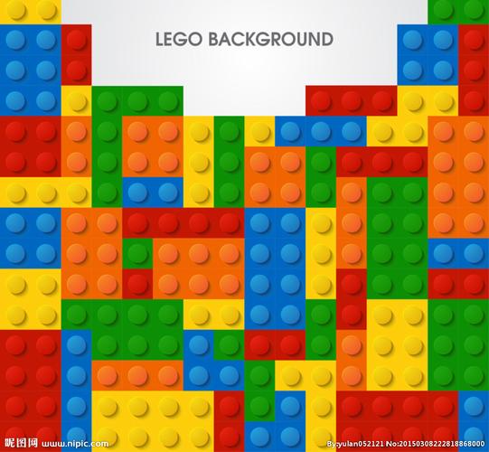 创意乐高积木背景矢量素材图片
