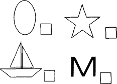 下面哪些图形是轴对称图形?在□中画"√".