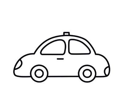 小汽车简笔画的画法