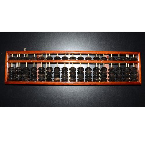 185珠 17档全牛角珠算盘 一键清盘器 会计财务珠心算红木礼品送礼商品