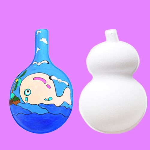 纸浆面具马勺民间艺术手绘脸谱绘画涂色幼儿园儿童吊饰diy材料