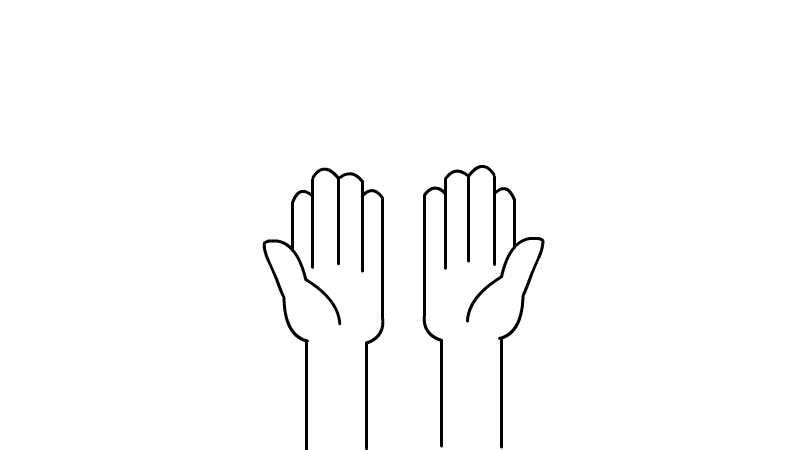 1,首先画一双手