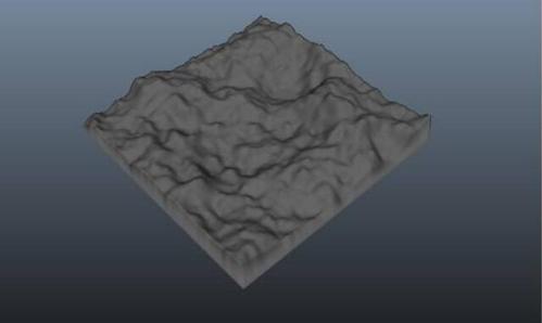 maya快速做出雪山的效果