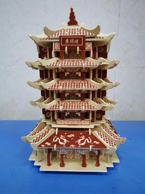 手工制作黄鹤楼建筑模型