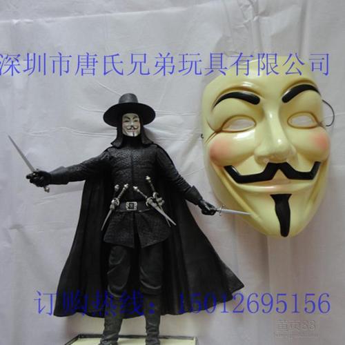 深圳唐氏兄弟直供面具批发万圣节v字仇杀面具v白色仇杀面具